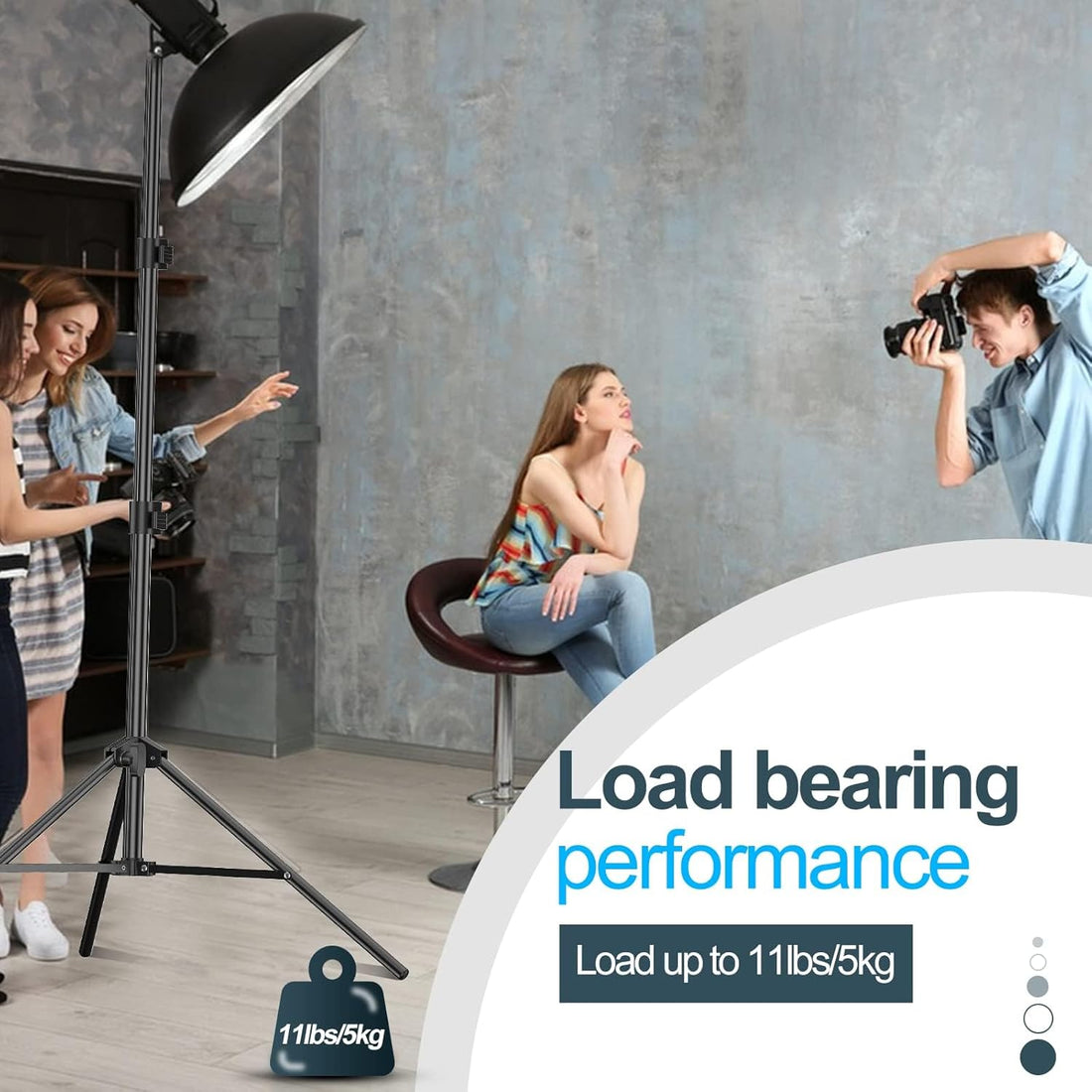 Aluminium 7 Feet Tripod Stand For Ring Light, Mobile Phones & DSLR Cameras - 360 Rotatable Portable & Adjustable