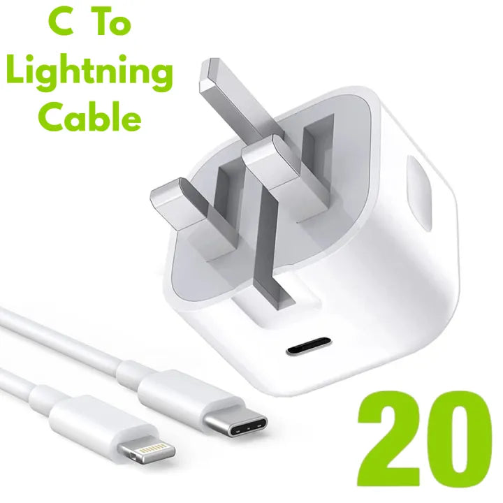 20W 3 Pin Charger - 20W Charger - charger 20w type C Charger for 14 Pro max Charger - IPhone 13 Pro max Charger - 12 Pro Max Charger - 3 Pin Adapater - 20w