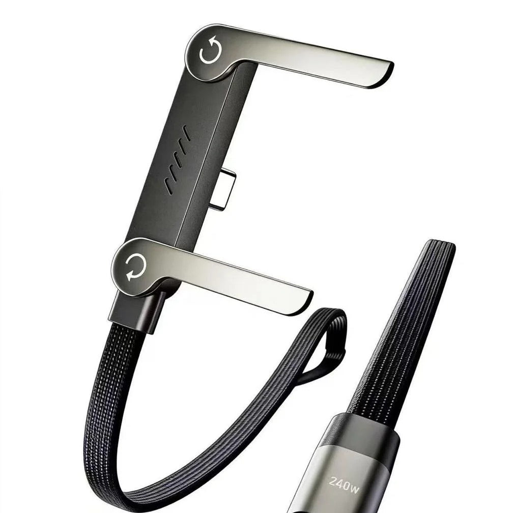 The Viral 240W Type C to C Cable with 360 Degree Aluminum Stand