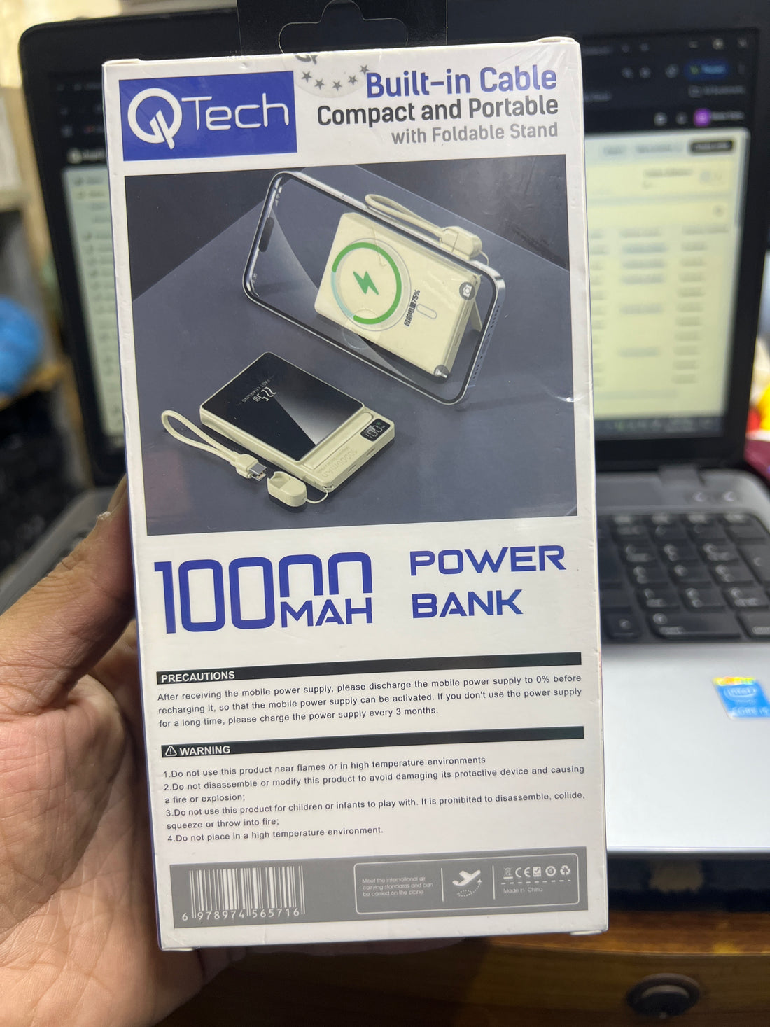 10000 mAh wireless 22.5w pocket size light weight.