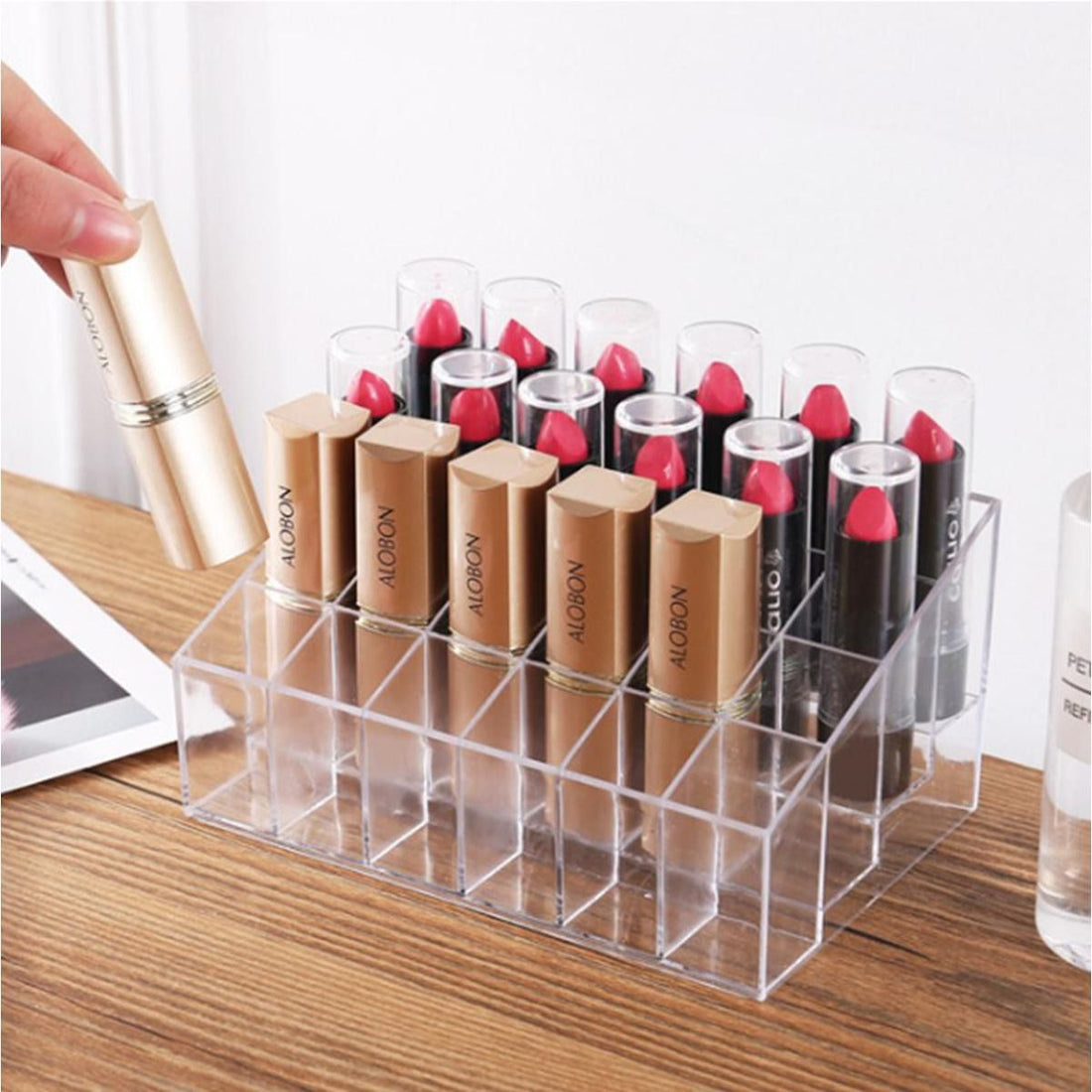 Acrylic 24 Grid Lipstick Organizer