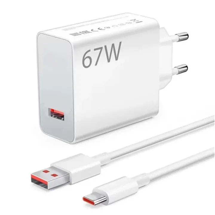 Xiao-mi Original 33W/67W/120W Fast Wall Charger QC3.0 EU Plug Quick Charging Adapter with Type-C