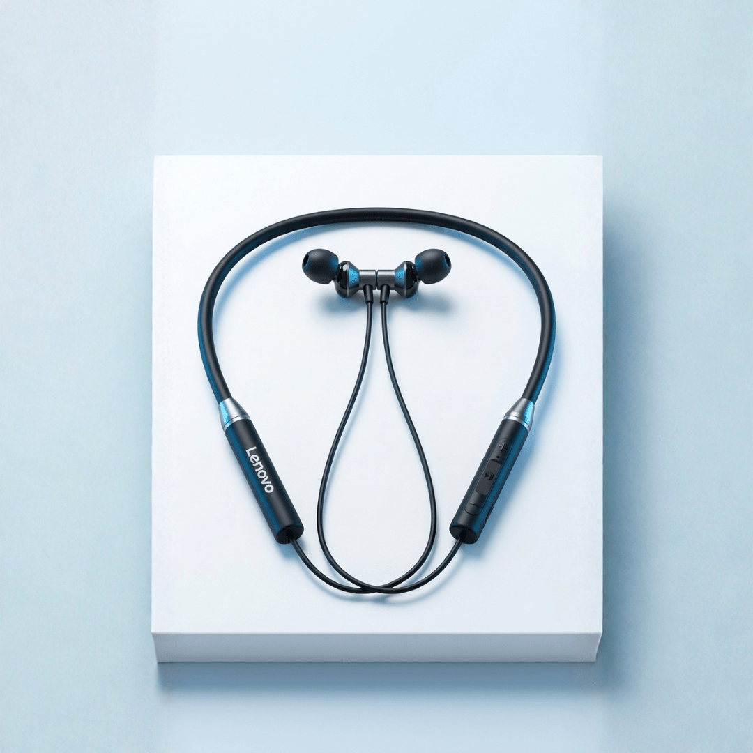 Lenovo Wireless Neckband — Super Bass | Bluetooth 5.0 | 10Hr | IPX5 | Low Latency Gaming