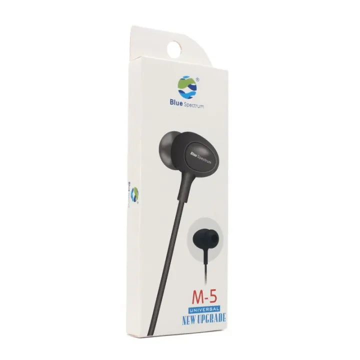 Original Handfree Blue Spectrum M5 Stereo Earphones High Base