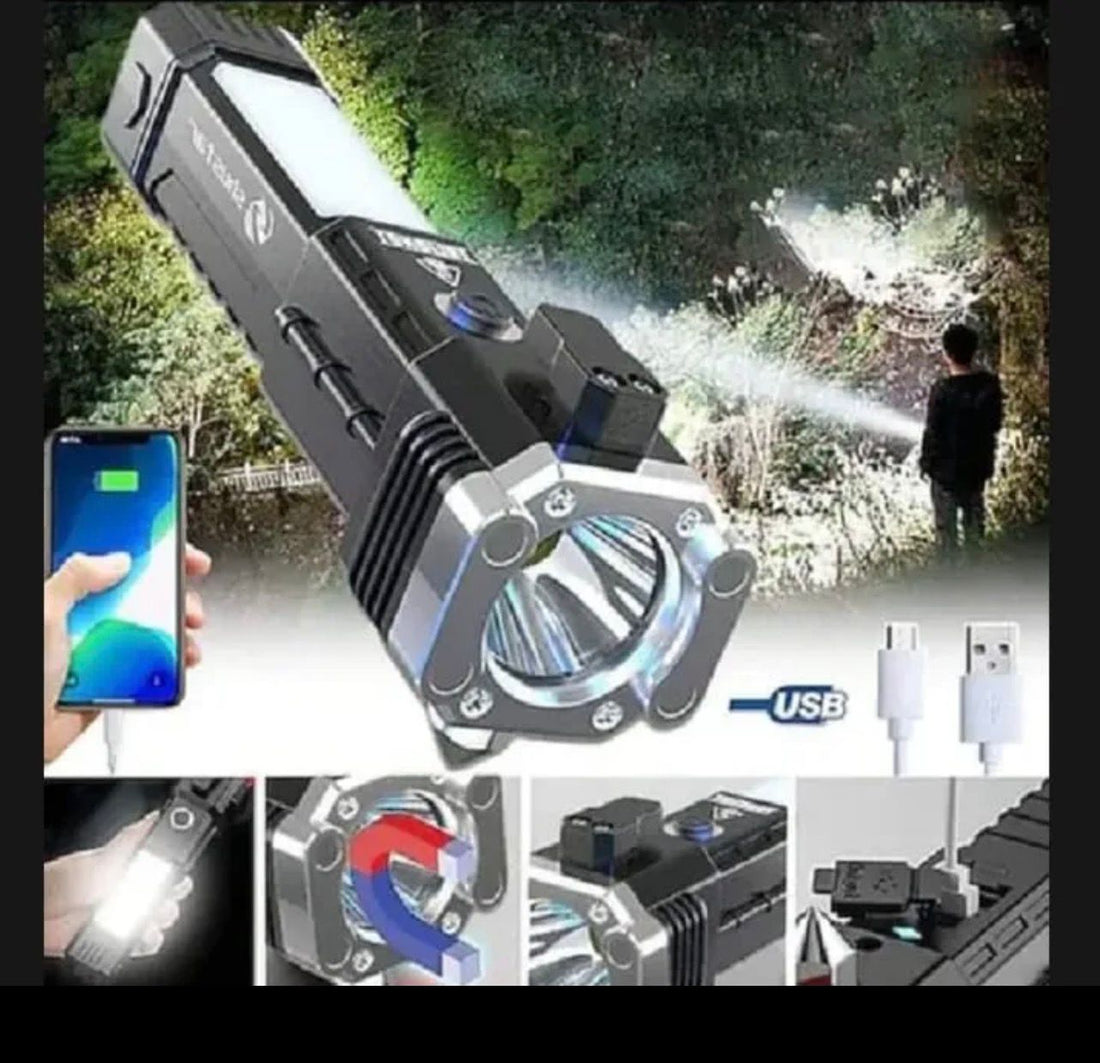 Multifunction Car Emergency Tool with Window Breaker, Cutter & Torch
