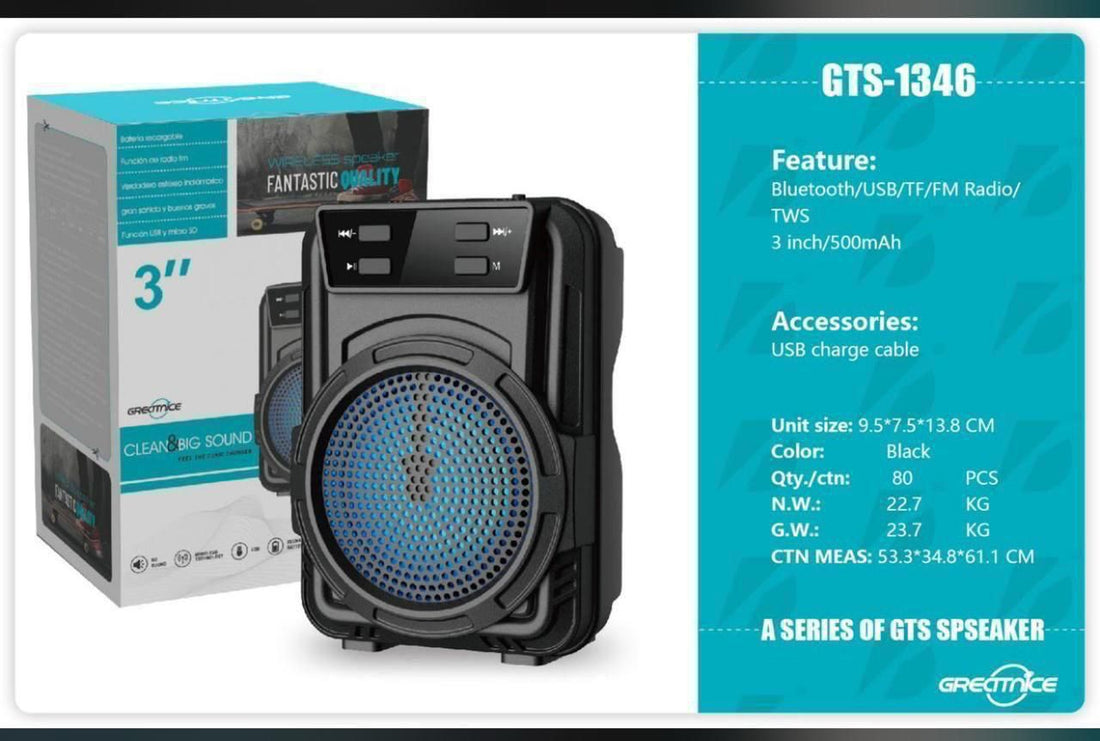 GTS 1363 Portable Bluetooth Speaker